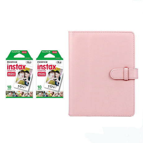 Fujifilm Instax Mini 10X2 Instant Film With Compatible 128 Pockets Mini Photo Album Blush pink