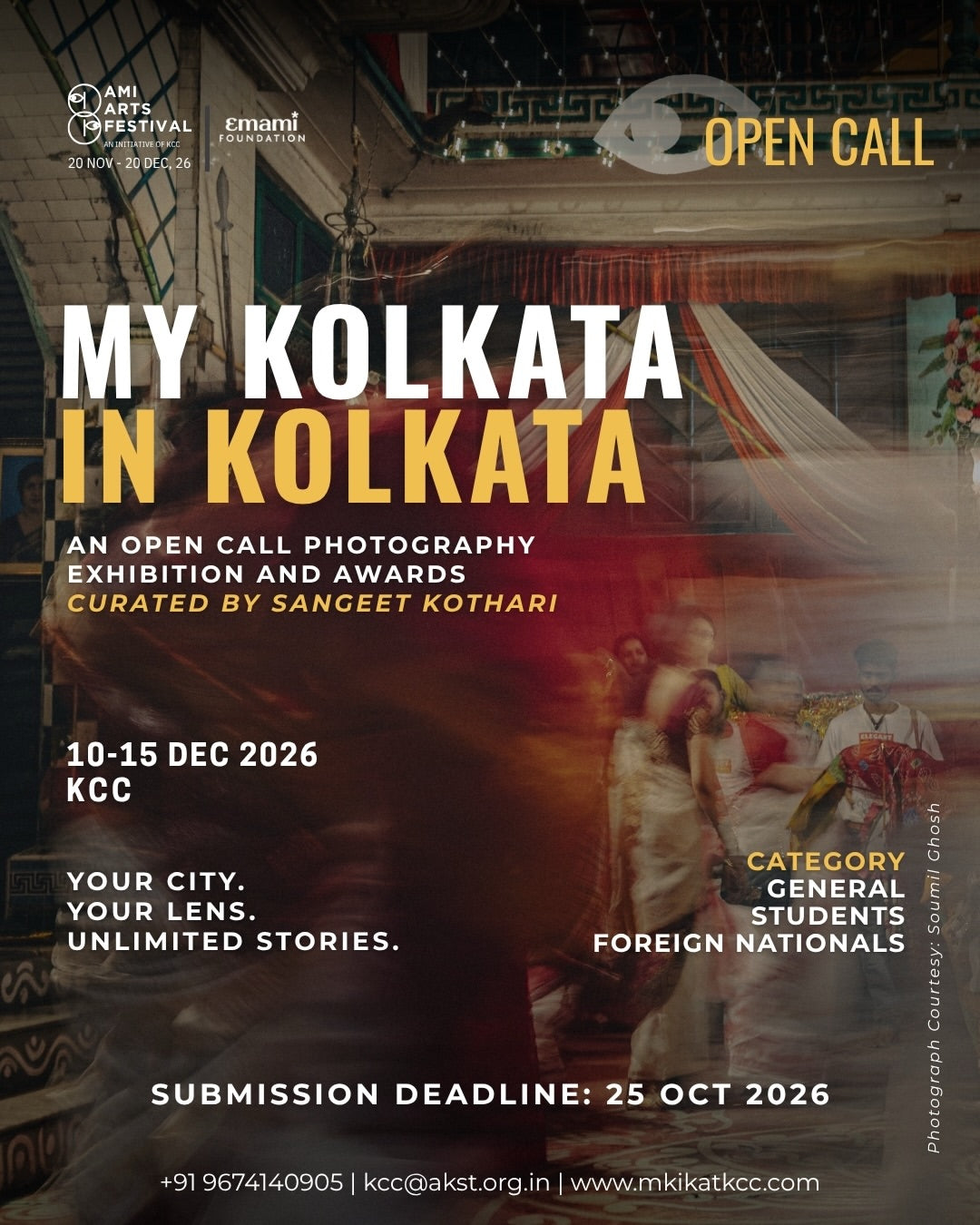 My Kolkata in Kolkata (MKIK) 2026, its annual open call for photography and exhibition