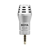 BOYA BY-A100 Omni Directional Condenser Microphone for IOS Android Smartphones Silver