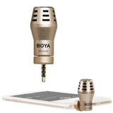 BOYA BY-A100 Omni Directional Condenser Microphone for IOS Android Smartphones Gold