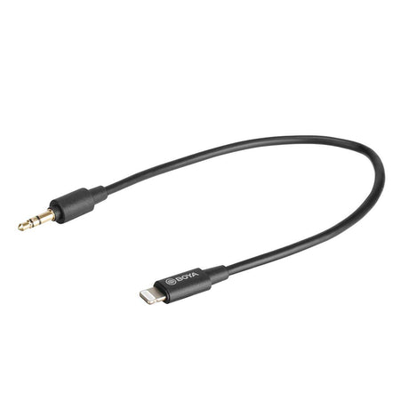 BOYA BY-K1 20cm 3.5mm Male TRRS to Male Lightning Adapter Cable