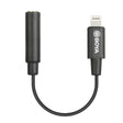 Boya BY-m1 Pro with BY-K3 3.5mm Female TRRS to Male Lightning Adapter Cable compatible with iphone 13, 12, 11 and 10