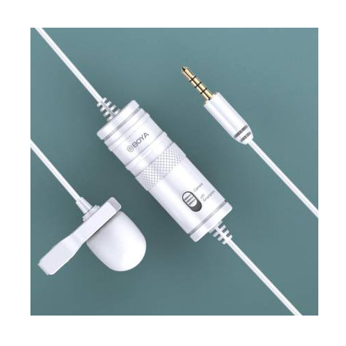 BOYA BY-M1 Omnidirectional Lavalier Microphone (White)