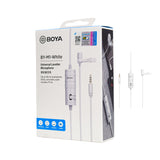 BOYA BY-M1 Omnidirectional Lavalier Microphone (White)