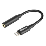 Boya BY-M1DM with BY-K3 3.5mm Female TRRS to Male Lightning Adapter Cable compatible with iphone 13, 12, 11 and 10
