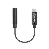 Boya BY-M1DM with BY-K4 3.5mm Female TRS to Male USB Type-C Adapter Cable Compatible with Android Phones