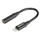 BOYA BY-K3 6cm 3.5mm Female TRRS to Male Lightning Adapter Cable Cable