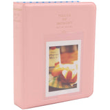 CAIUL 64 Pockets Mini Photo Album Peach Pink