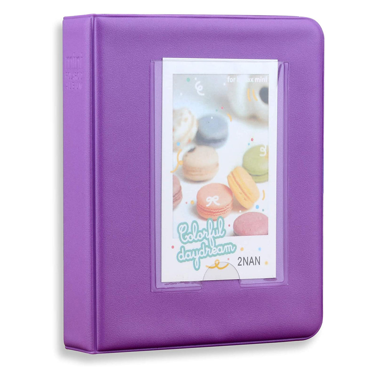 CAIUL 64 Pockets Mini Photo Album Violet Purple