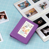 CAIUL 64 Pockets Mini Photo Album Violet Purple