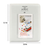 CAIUL 64 Pockets Mini Photo Album Ice white