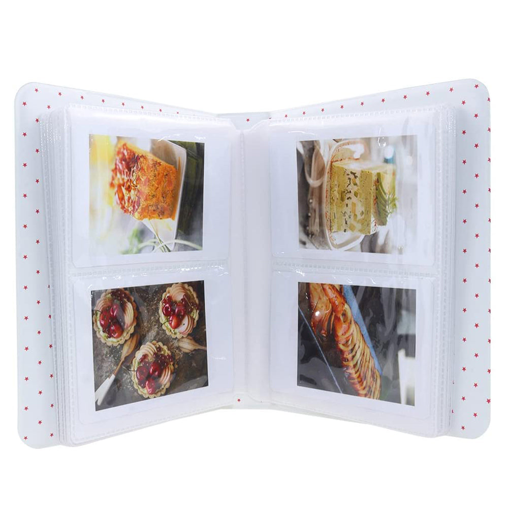 CAIUL 64 Pockets Mini Photo Album Ice white