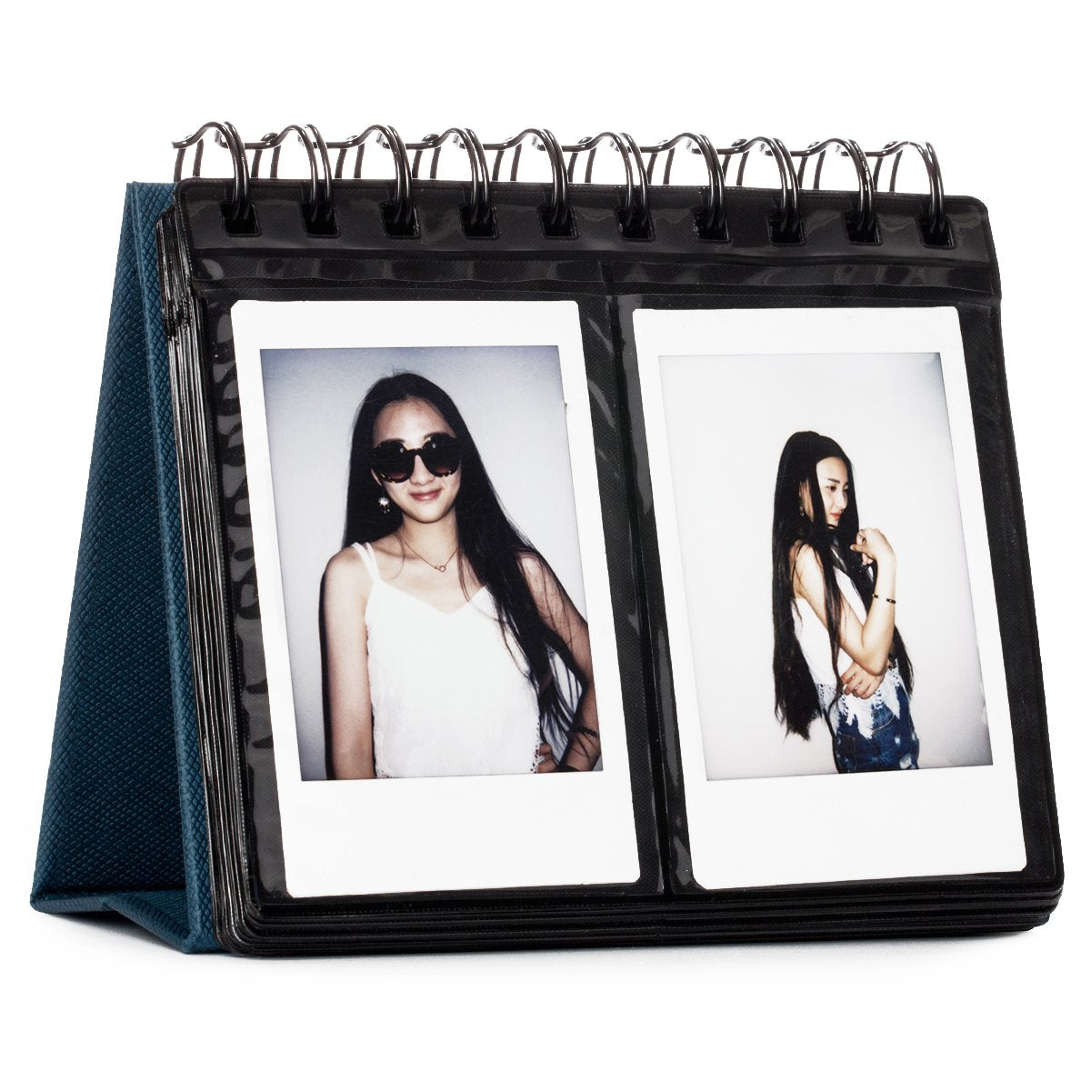 CAIUL 68 Pockets Desk Calendar Style Photo Album for Fujifilm Instax Mini 7s 8 8+ 9 25 26 50s 70 90 Films Navy Blue