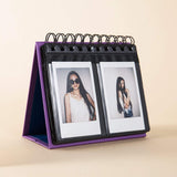 CAIUL 68 Pockets Desk Calendar Style Photo Album for Fujifilm Instax Mini 7s 8 8+ 9 25 26 50s 70 90 Films Purple