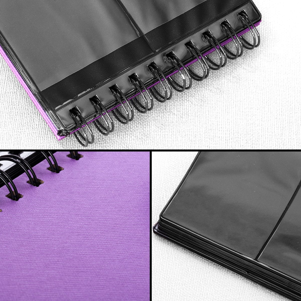 CAIUL 68 Pockets Desk Calendar Style Photo Album for Fujifilm Instax Mini 7s 8 8+ 9 25 26 50s 70 90 Films Purple