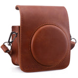 [Fujifilm Instax Mini 70 Case] CAIUL Comprehensive Protection Instax Mini 70 Camera Case Bag With Soft PU Leather Material Brown