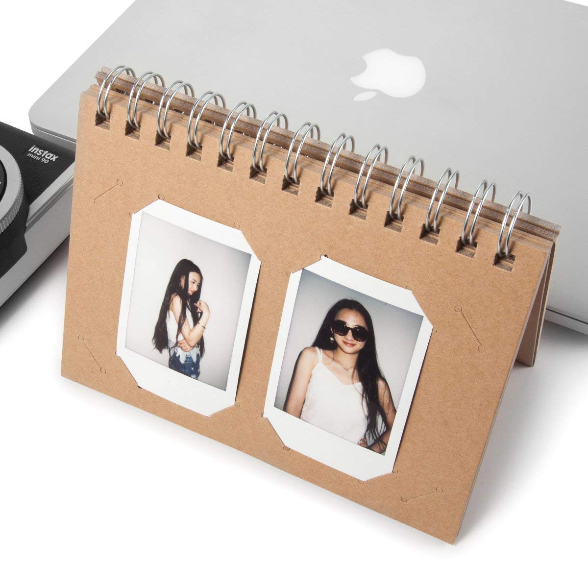 [Fujifilm Instax Mini Photo Album] CAIUL Book Album for Instax Mini 8 8+ 9 70 7s 25 26 50s 90 Film, Instax Square SQ10 Film (40 Photos) Brown