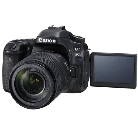 Canon EOS 80D DSLR Camera Body with Single Lens: EF-S 18-135 IS USM (16 GB SD Card) (Black)