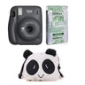 FUJIFILM INSTAX Mini 11 Instant Film Camera with 10X1 Pack of Instant Film With Panda Pouch Charcoal Gray