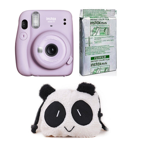 FUJIFILM INSTAX Mini 11 Instant Film Camera with 10X1 Pack of Instant Film With Panda Pouch