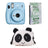 FUJIFILM INSTAX Mini 11 Instant Film Camera with 10X1 Pack of Instant Film With Panda Pouch Sky Blue