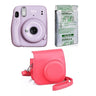 FUJIFILM INSTAX Mini 11 Instant Film Camera with 10X1 Pack of Instant Film With Red Pouch