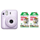 FUJIFILM INSTAX Mini 12 Instant Film Camera with 10X2 Pack of Instant Film Lilac Purple