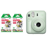 FUJIFILM INSTAX Mini 12 Instant Film Camera with 10X2 Pack of Instant Film Mint Green