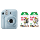 FUJIFILM INSTAX Mini 12 Instant Film Camera with 10X2 Pack of Instant Film Pastel Blue