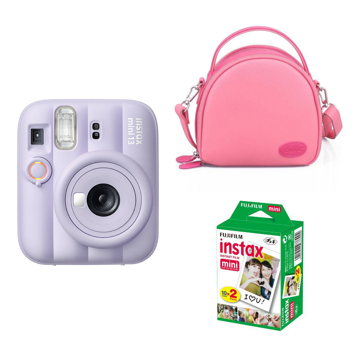 FUJIFILM-INSTAX-Mini-13-Instant-Film-Camera-with-Pink-shell-bag-and-20-Shots-Instant-film-_Dreamy-Purple-1