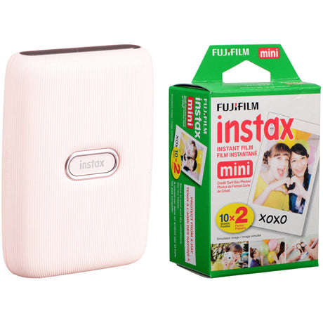 FUJIFILM INSTAX Mini Link Smartphone Printer with Instant Film (20 Color Exposures) Dusky Pink