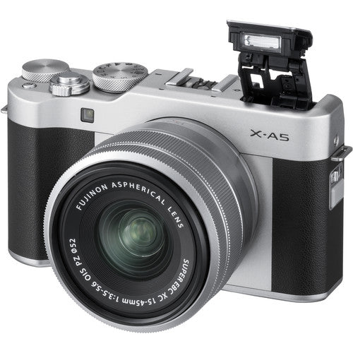 Fujifilm X-A5 シルバー/ブラウン FUJIFILM X-A5 Mirrorless Digital Camera with 15-45mm Lens