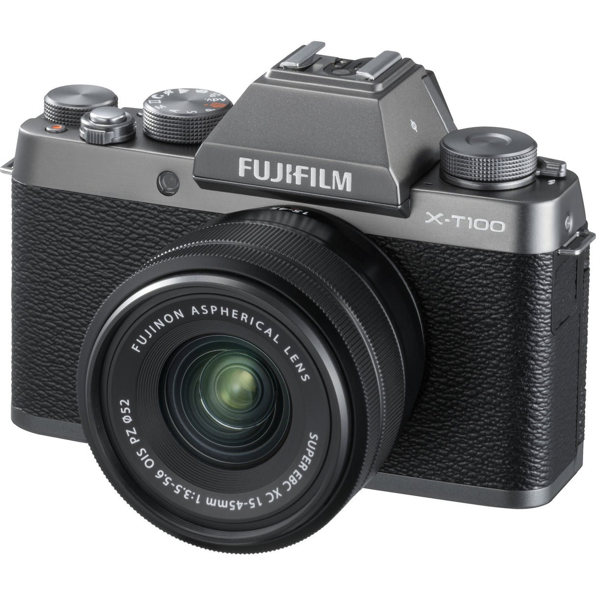 FUJIFILM X-T100 Mirrorless Digital Camera with 15-45mm Lens Dark Silver