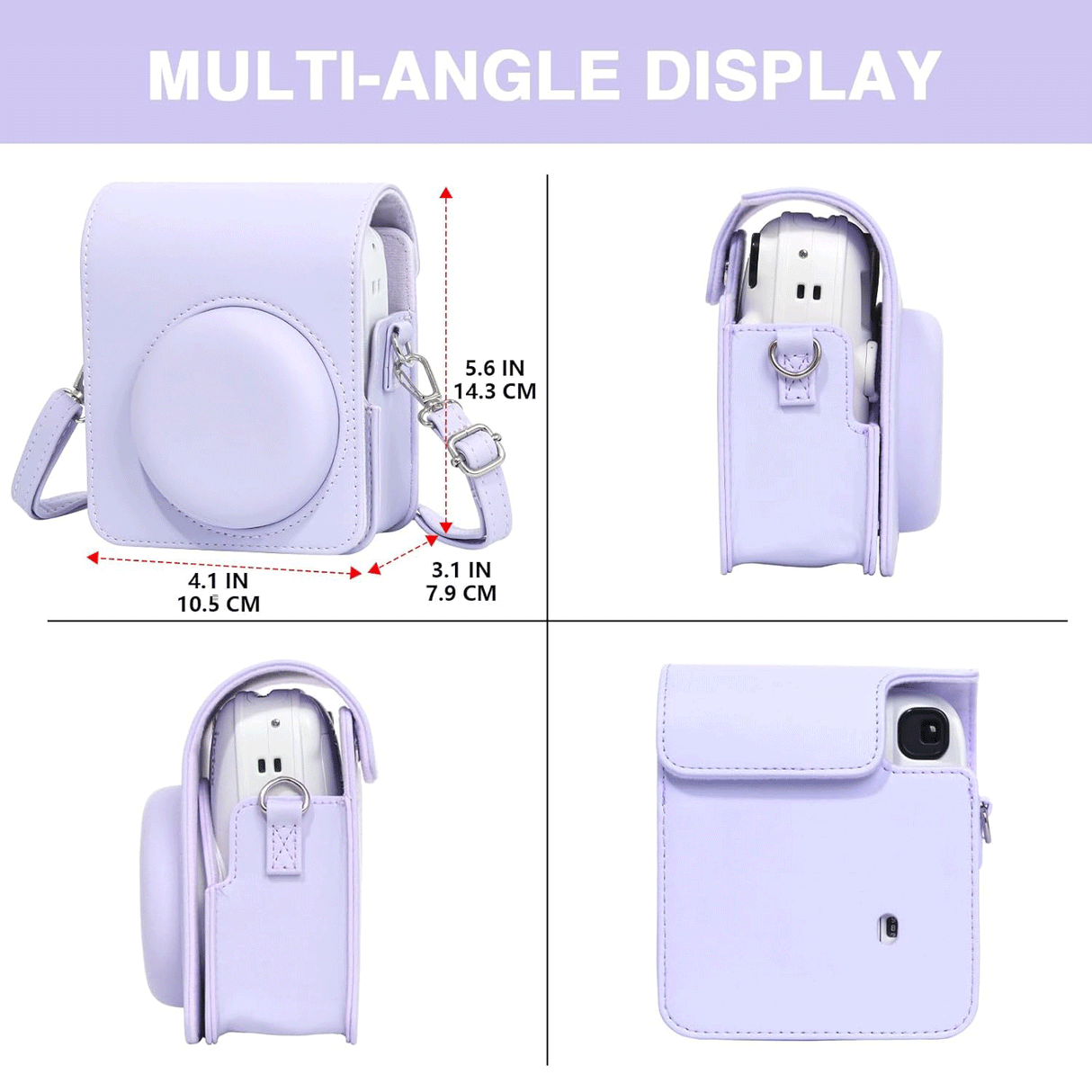 Zikkon Carrying Bag with Adjustable Shoulder Strap for FujiFilm Instax Mini 13 Camera