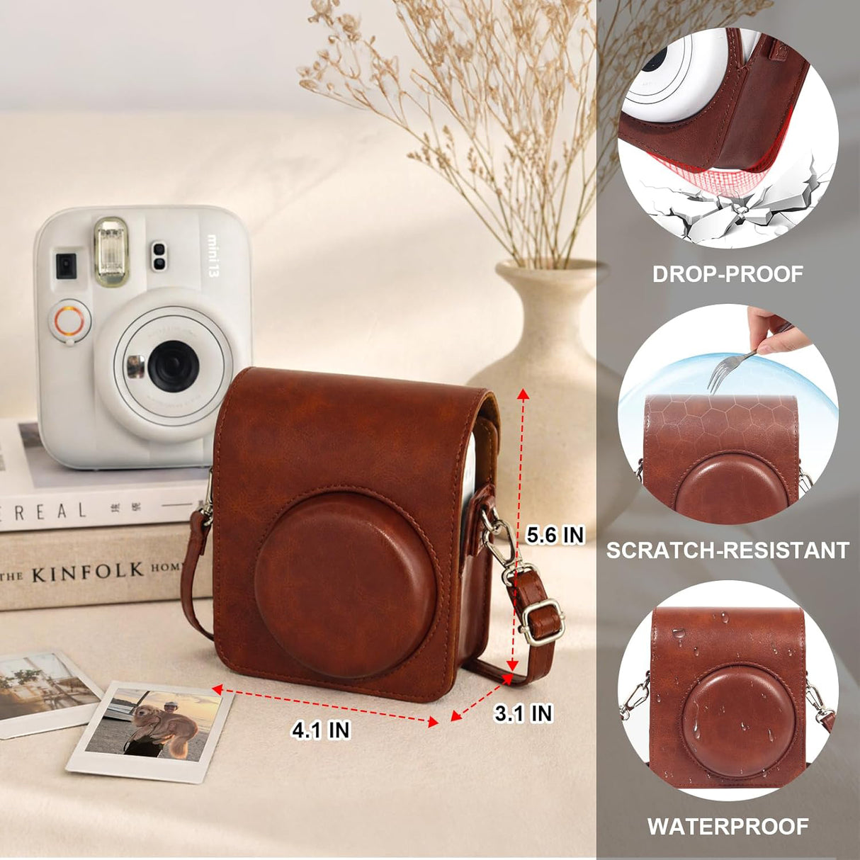 Zikkon Carrying Bag with Adjustable Shoulder Strap for FujiFilm Instax Mini 13 Camera
