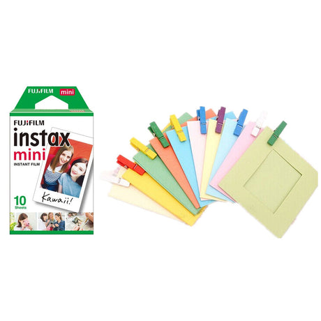 Fujifilm Instax Mini 10X1 Film With Simple Hanging Paper Photo Frame - 10 Exposures