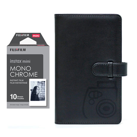 Fujifilm Instax Mini 10X1 Monochrome Instant Film with 96-sheet Album for mini film Charcoal gray