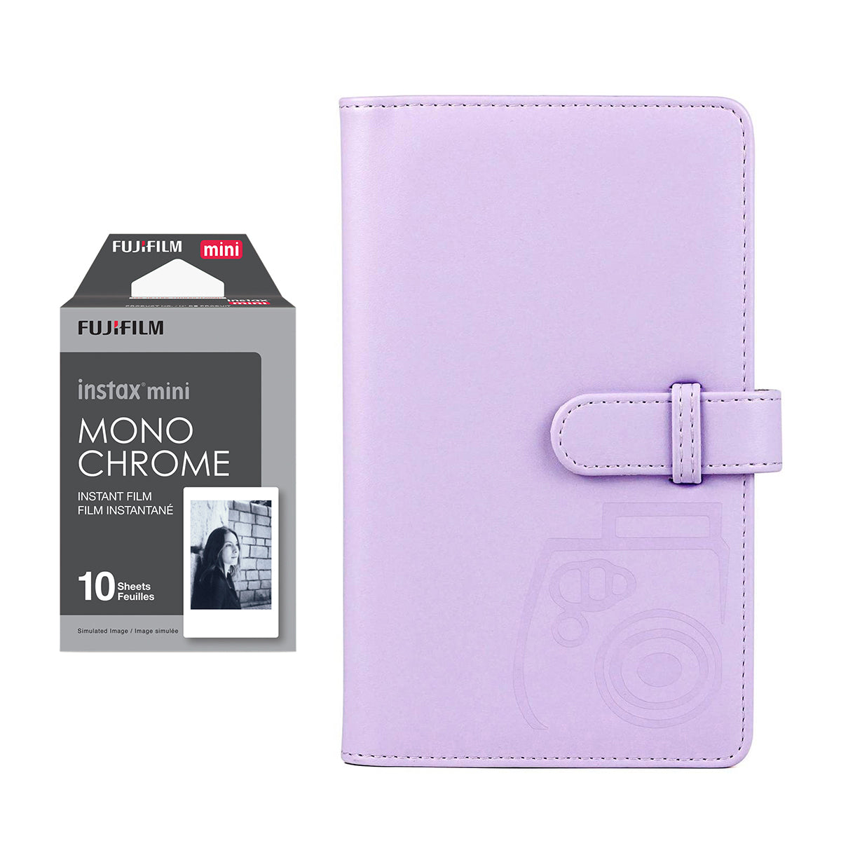 Fujifilm Instax Mini 10X1 Monochrome Instant Film with 96-sheet Album for mini film