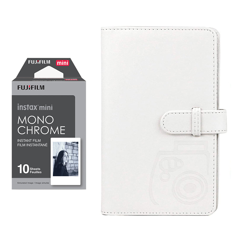 Fujifilm Instax Mini 10X1 Monochrome Instant Film with 96-sheet Album for mini film
