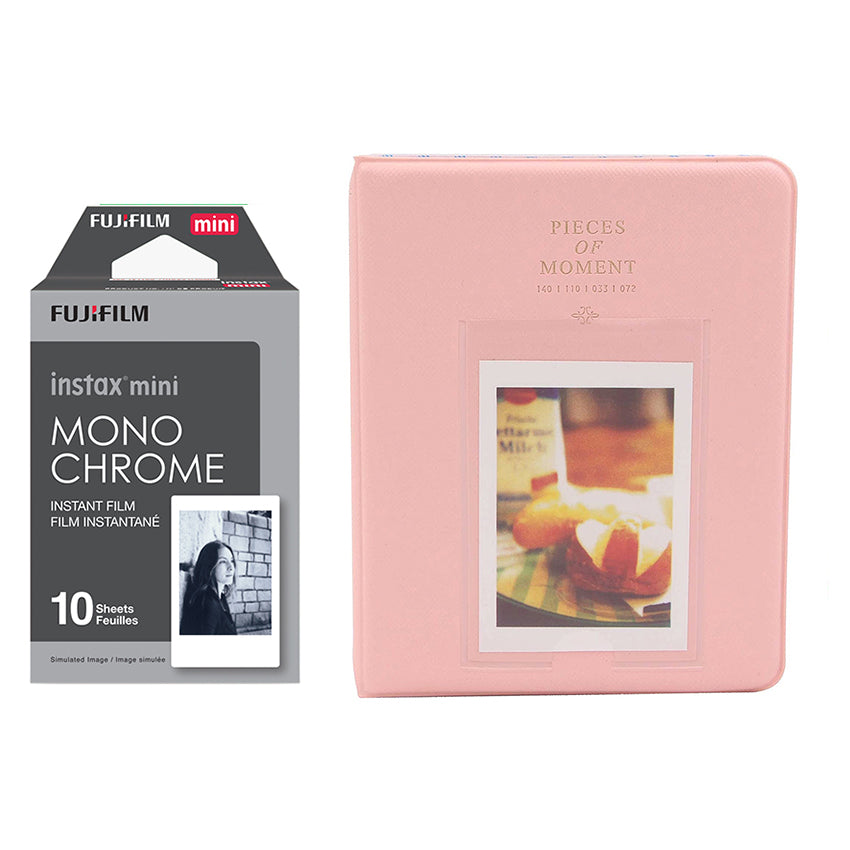 Fujifilm Instax Mini 10X1 Monochrome Instant Film with Instax Time Photo Album 64 Sheets