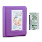 Fujifilm Instax Mini 10X1 Monochrome Instant Film with Instax Time Photo Album 64 Sheets Violet Purple