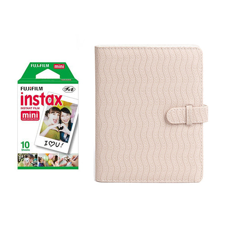 Fujifilm Instax Mini 10X1 Sheets Instant Film with 128-sheet Album for mini film (Pink Wave)