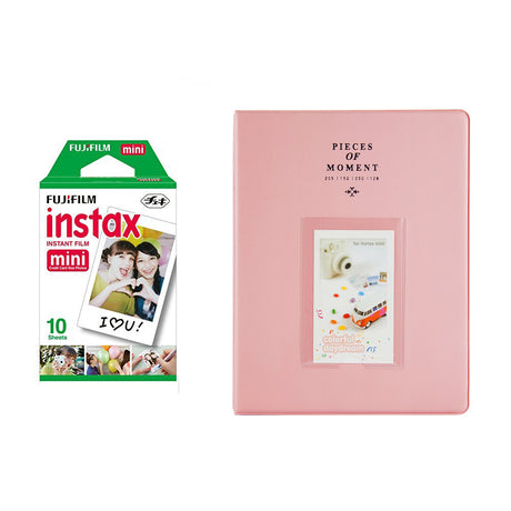 Fujifilm Instax Mini 10X1 Sheets Instant Film with 128-sheet Album for mini film (Pink)