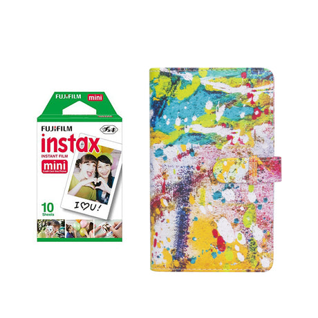 Fujifilm Instax Mini 10X1 Sheets Instant Film with 108-sheet Album for mini film (Abstract oil painting)