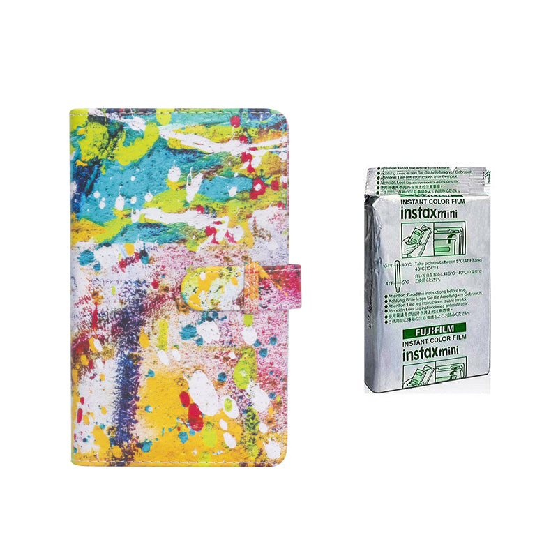 Fujifilm Instax Mini 10X1 Sheets Instant Film with 108-sheet Album for mini film (Abstract oil painting)