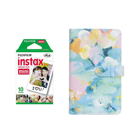 Fujifilm Instax Mini 10X1 Sheets Instant Film with 108-sheet Album for mini film (Petals oil painting)