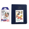 Fujifilm Instax Mini 10X1 airmail Instant Film with Instax Time Photo Album 64 Sheets Navy blue