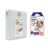 Fujifilm Instax Mini 10X1 airmail Instant Film with Instax Time Photo Album 64 Sheets Pearly white
