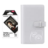 Fujifilm Instax Mini 10X1 black border Instant Film with 96-sheet Album for mini film Smoky white