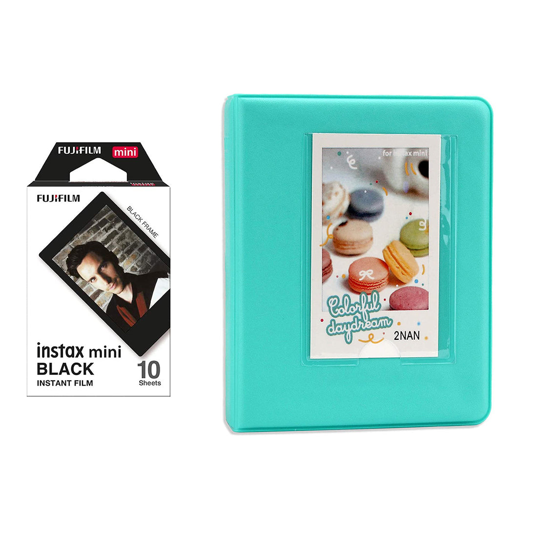 Fujifilm Instax Mini 10X1 black border Instant Film with Instax Time Photo Album 64 Sheets